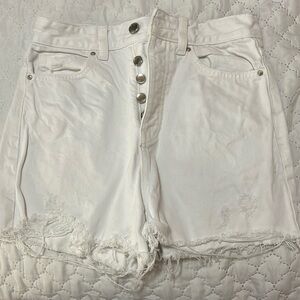 Zara White Denim Shorts